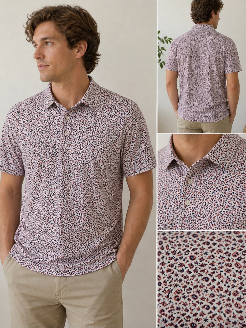 Peter Millar Top Gun Limited Edition Polo Shirt Summer Comfort Print Size Large